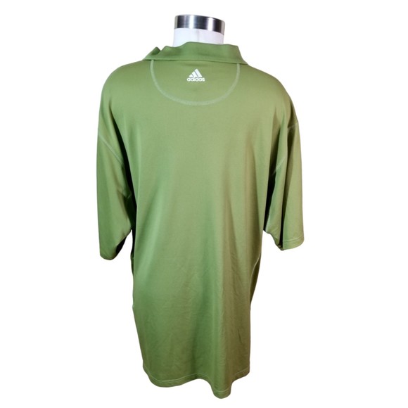 Adidas ClimaCool Men's Golf Polo Green Collar, Button Up Short Sleeve Sz XXL - Picture 3 of 6